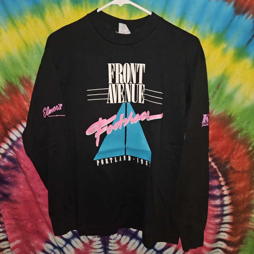 1987 Black Single Stitch Portland Footrace Longsleeve Tee